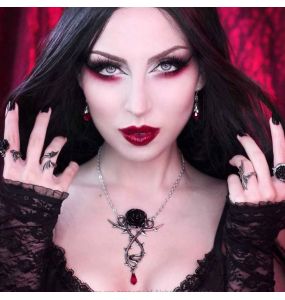 Boucles d'Oreilles 'Empyrean Tear' Rouges