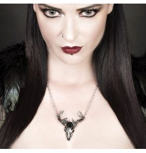 White Hart, Black Rose Pendant