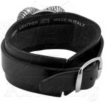 Bracelet 'Gears of Aiwass' en Cuir Noir