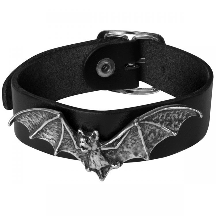 Black Desmodus Leather Wrist Strap