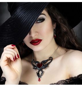 Boucles d'Oreilles 'Empyrean Tear' Rouges