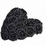 Coeur Décoratif à Suspendre 'Black Rose Heart'