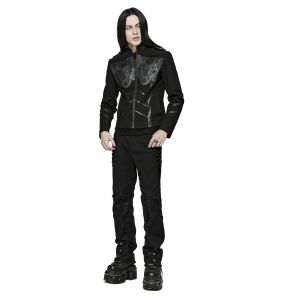 Pantalon 'Punk Spider Mesh' Noir