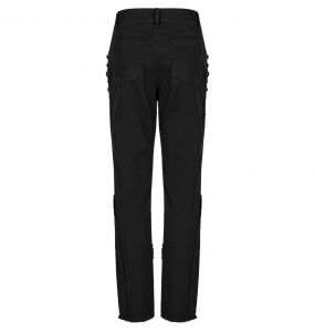 Pantalon 'Punk Spider Mesh' Noir