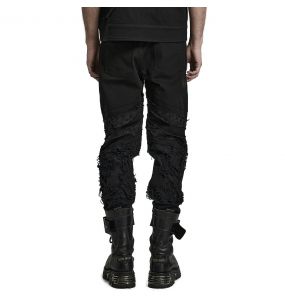 Black 'Goth Distressed' Pants