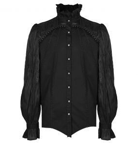 Chemise 'Goth Cage' Noire