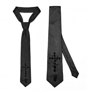 Cravate 'Goth Cross' Noire