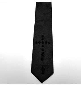 Cravate 'Goth Cross' Noire