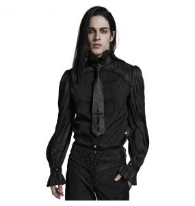 Cravate 'Goth Cross' Noire