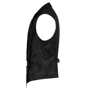 Black 'Saphrax' Lapel Gothic Vest