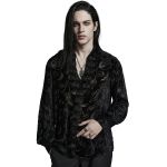 Chemise 'Piranha' en Velours Noir