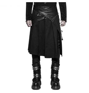 Black Punk 'Alatheus' Detachable Half Skirt