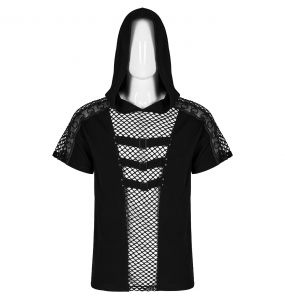 Black 'Alatheus' Hooded T-Shirt