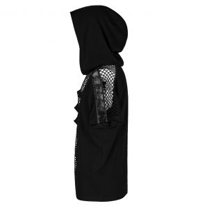 Black 'Alatheus' Hooded T-Shirt