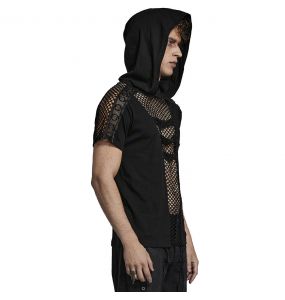 Black 'Alatheus' Hooded T-Shirt