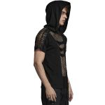 Black 'Alatheus' Hooded T-Shirt