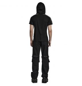 Black 'Alatheus' Hooded T-Shirt