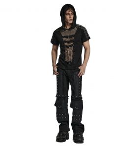 Black 'Alatheus' Hooded T-Shirt