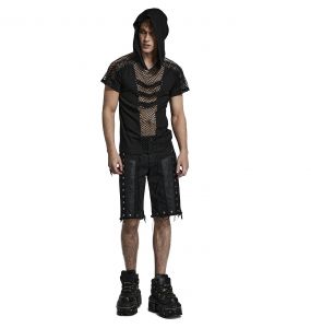 Black 'Alatheus' Hooded T-Shirt