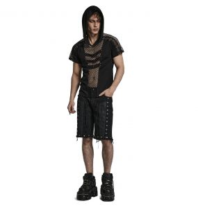 Black 'Alatheus' Hooded T-Shirt