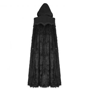 Black Fur 'Wizard' Long Cloak
