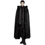 Black Fur 'Wizard' Long Cloak