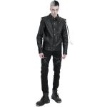 Black Vegan Leather 'Ammius' Jacket