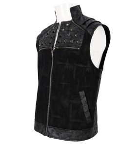 Black 'Alternative Squale' Waistcoat