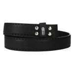 Black New Rock Leather Belt without Buckle