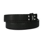 Black New Rock Leather Belt without Buckle