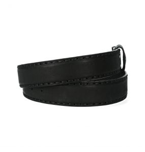 Black New Rock Leather Belt without Buckle