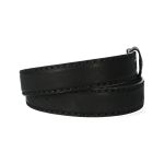 Black New Rock Leather Belt without Buckle
