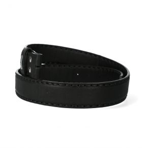 Black New Rock Leather Belt without Buckle