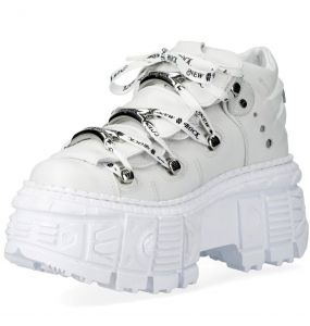 New Rock Tank Monochrome White Shoes