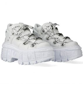 New Rock Tank Monochrome White Shoes