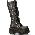 Black Itali and Nomada Leather New Rock Tank High Boots