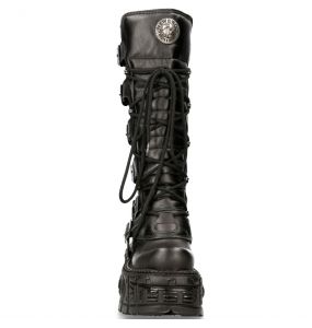 Black Itali and Nomada Leather New Rock Tank High Boots