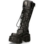 Black Itali and Nomada Leather New Rock Tank High Boots