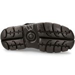 Black Leather New Rock Metallic Shoes