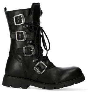 New Rock Ranger Boots in Black Leather