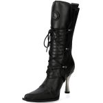 Bottes New Rock Malicia en Cuir Itali et Nomada Noirs