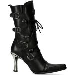Bottes New Rock Malicia en Cuir Itali Noir