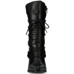 Bottes New Rock Malicia en Cuir Itali Noir