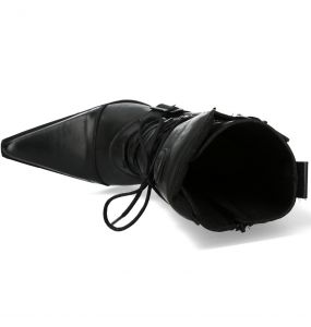 Bottes New Rock Malicia en Cuir Itali Noir