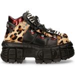 Chaussures New Rock Tank Léopard et Noires