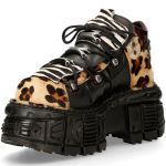 Chaussures New Rock Tank Léopard et Noires