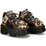 Chaussures New Rock Tank Léopard et Noires