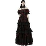 Longue Robe 'Ostrogotha' Noire et Rouge