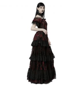Longue Robe 'Ostrogotha' Noire et Rouge