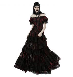 Longue Robe 'Ostrogotha' Noire et Rouge
